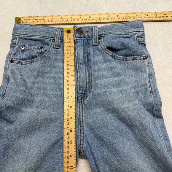 Levi's Premium High Loose Wide Leg Denim Jeans Big E Light Blue Women's 25 - Picture 7 of 15